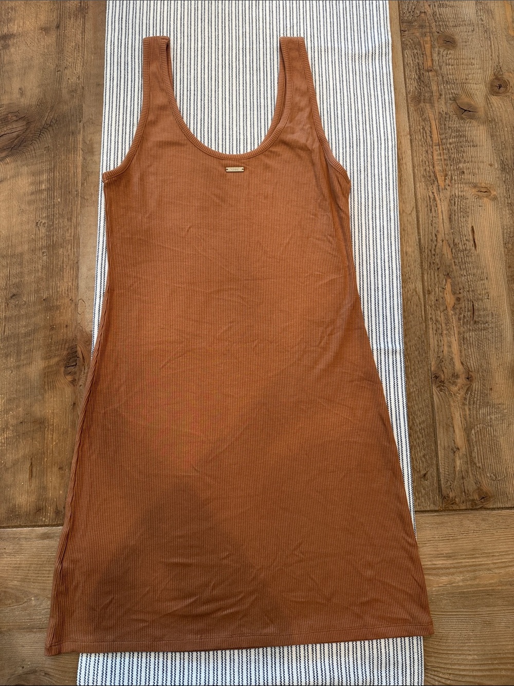 Hurley Rust Brown Ribbed Tank Mini Dress - Picture 2 of 3